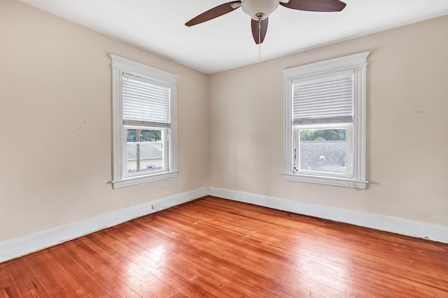 174 Franklin Ave, Stratford, CT 06614 - empty room with a ceiling fan, baseboards, and light wood-style flooring