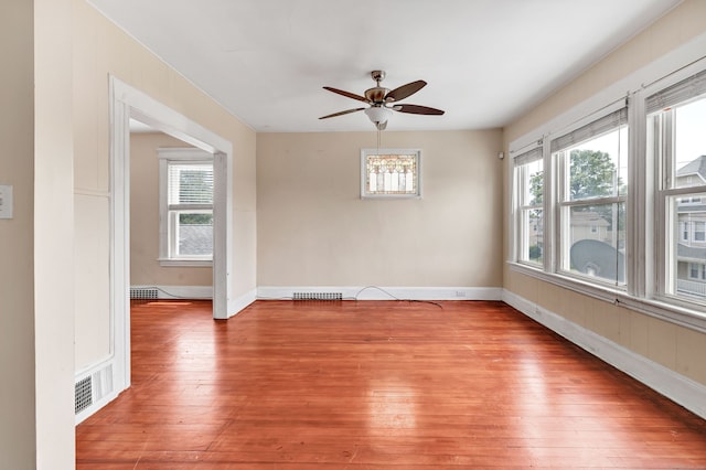 174 Franklin Ave, Stratford, CT 06614 - unfurnished room featuring light wood finished floors, a ceiling fan, and healthy amount of natural light