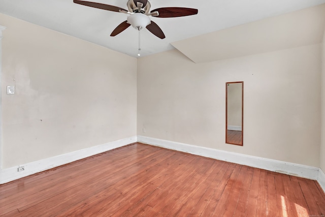 174 Franklin Ave, Stratford, CT 06614 - spare room with baseboards, ceiling fan, and hardwood / wood-style floors