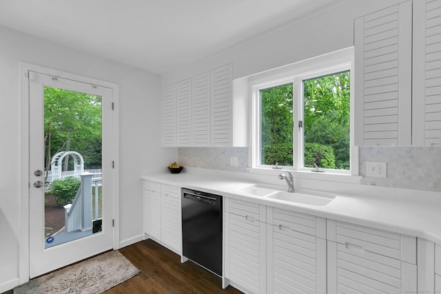 14 The Mews, Westport, CT 06880 - kitchen featuring black dishwasher, a sink, healthy amount of natural light, and light countertops