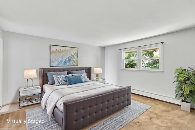 4 Loveland Hill Rd Unit F2, Vernon, CT 06066 - bedroom with light colored carpet, baseboard heating, and baseboards