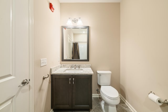 802 Center Meadow Ln Unit 802, Danbury, CT 06810 - bathroom with toilet, vanity, baseboards, and tile patterned floors