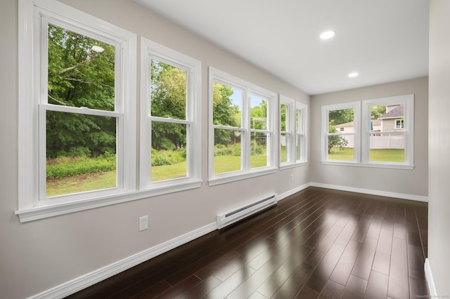 56 Uncas Ave, New London, CT 06320 - unfurnished sunroom featuring a baseboard radiator