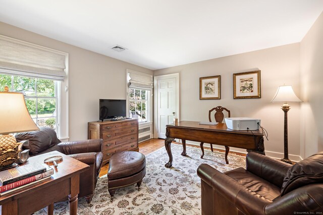 264 Taugwonk Rd, Stonington, CT 06378 - home office with light wood-style flooring