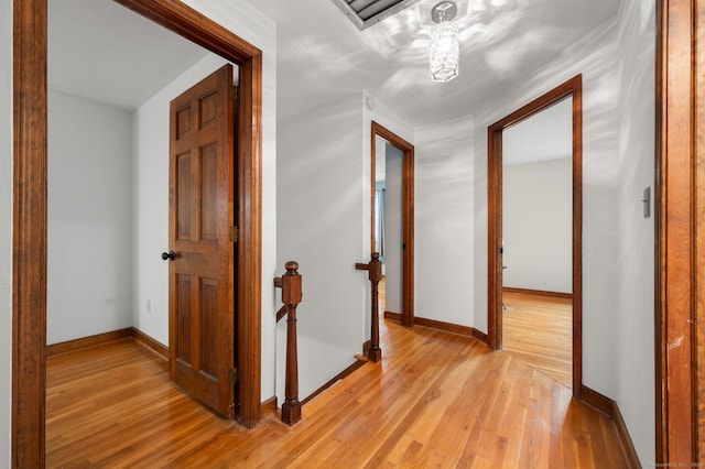 80 Farmstead Ln, Windsor, CT 06095 - hall with an upstairs landing, light wood-style floors, and baseboards