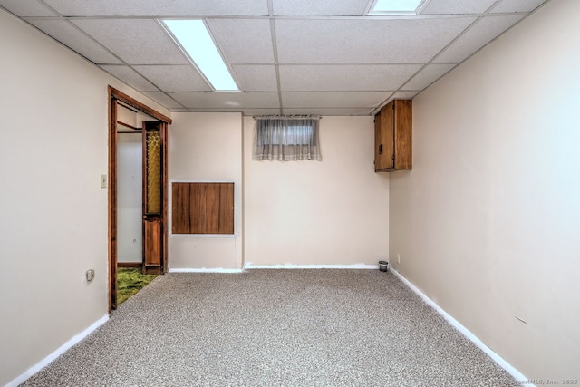 423 Baldwin Ave, Meriden, CT 06450 - finished below grade area with carpet, a drop ceiling, and baseboards