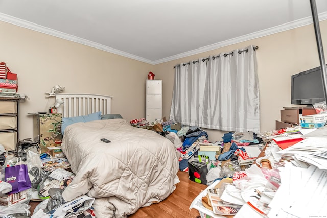 520 Vincellette St Unit C1, Bridgeport, CT 06606 - bedroom featuring crown molding and wood finished floors