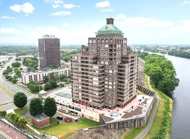 235 E River Dr Apt 502, East Hartford, CT 06108 - view of building exterior with a water view and a view of city