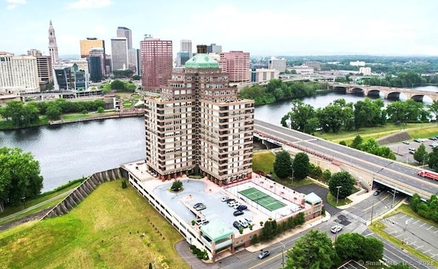 235 E River Dr Apt 502, East Hartford, CT 06108 - view of urban area with a notable bridge and a large body of water