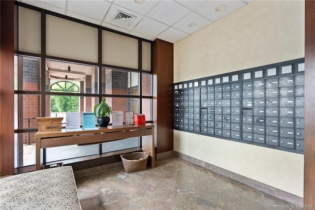 235 E River Dr Apt 502, East Hartford, CT 06108 - view of property's community with a drop ceiling and mail area