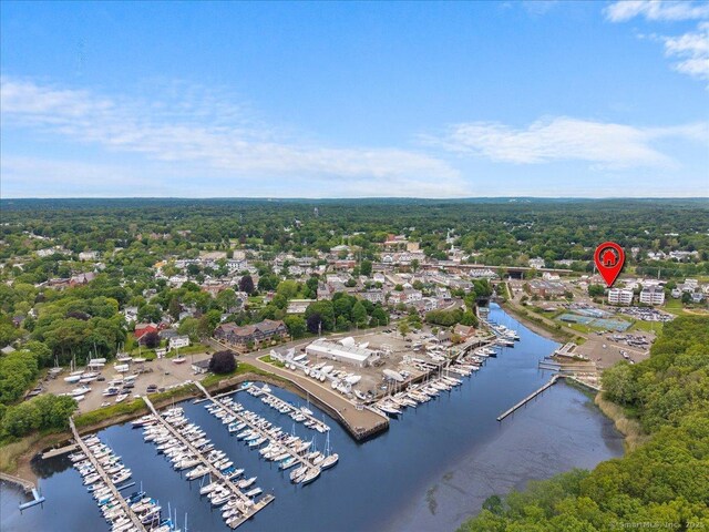26 Shipyard Ln, Milford, CT 06460 - bird's eye view of numerous boat docks and a large body of water