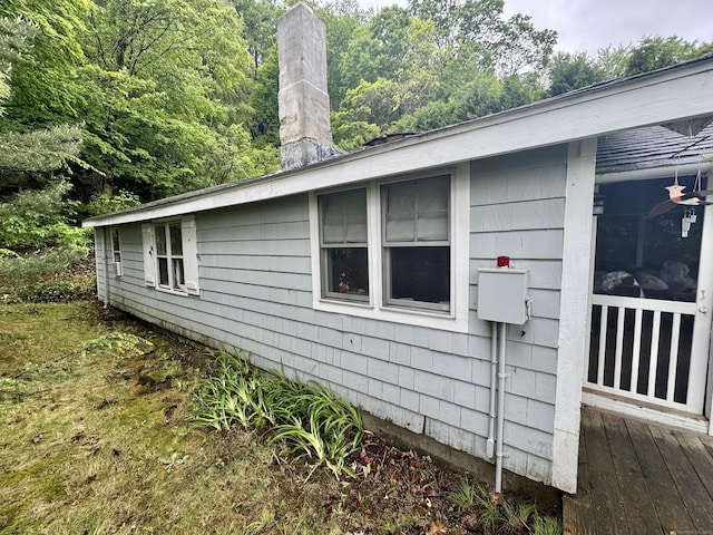 343 W Wakefield Blvd, Winchester, CT 06098 - view of property exterior with a chimney