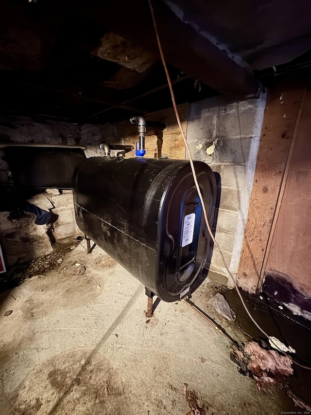 343 W Wakefield Blvd, Winchester, CT 06098 - basement view of oil tank