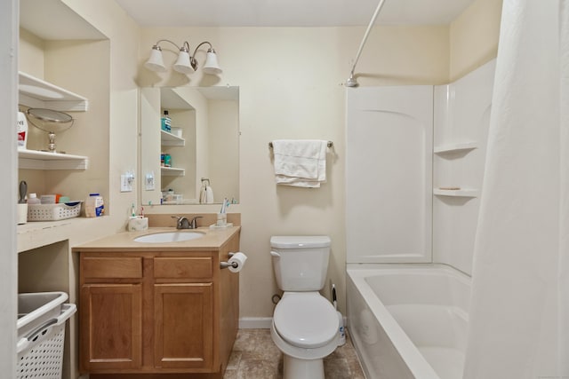 124 Jordan Ln, Wethersfield, CT 06109 - bathroom featuring vanity, toilet, and shower / bath combination with curtain