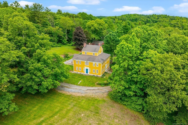 89 John Perry Rd, Eastford, CT 06242 - aerial view of property and surrounding area featuring a heavily wooded area
