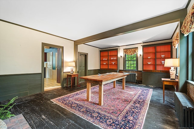 89 John Perry Rd, Eastford, CT 06242 - home office with wainscoting and dark wood-style floors