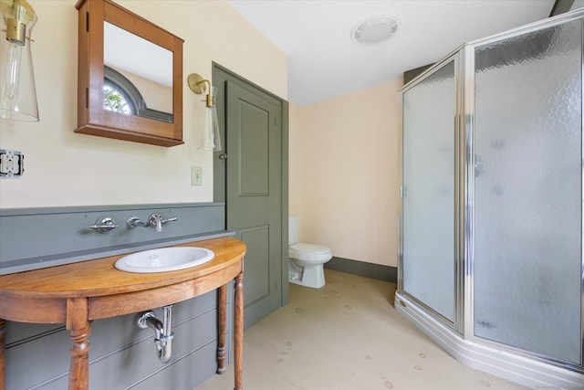 89 John Perry Rd, Eastford, CT 06242 - bathroom with a stall shower, toilet, and a sink