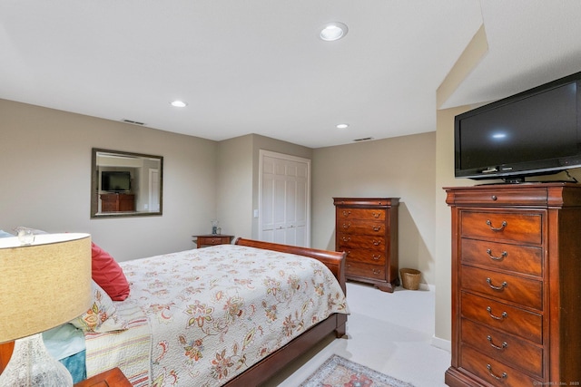 94 Southpond Rd, Glastonbury, CT 06073 - carpeted bedroom with recessed lighting and a closet