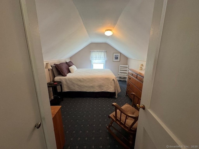 30 Cedar Ave, Wolcott, CT 06716 - bedroom featuring dark colored carpet and vaulted ceiling
