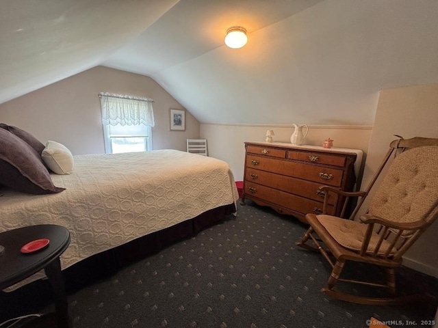 30 Cedar Ave, Wolcott, CT 06716 - bedroom with dark colored carpet and vaulted ceiling