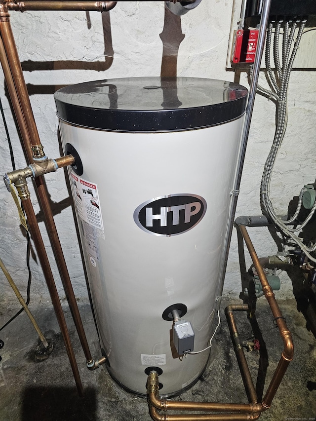 58 Waverly Pl, Bridgeport, CT 06610 - utility room with water heater