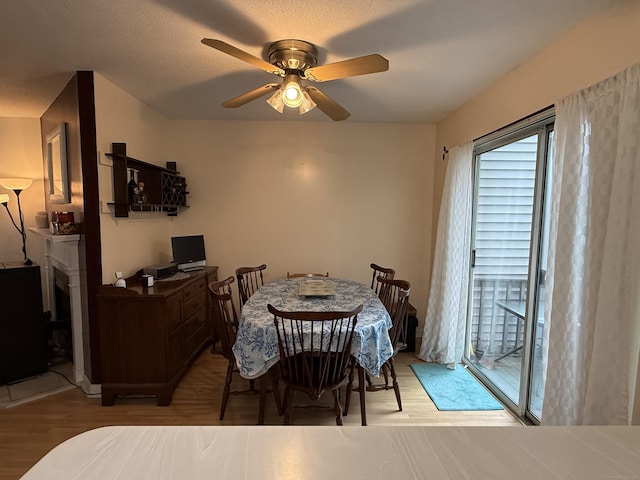 925 Oronoke Rd Unit 12G, Waterbury, CT 06708 - dining space featuring a ceiling fan and wood finished floors