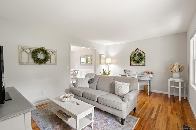 6 Lee Cir, Kent, CT 06757 - living room with light wood-type flooring and baseboards