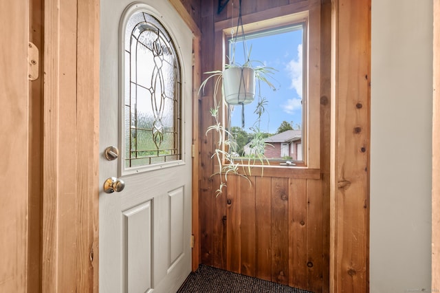 223 Beach Rd, Wolcott, CT 06716 - entryway featuring wooden walls