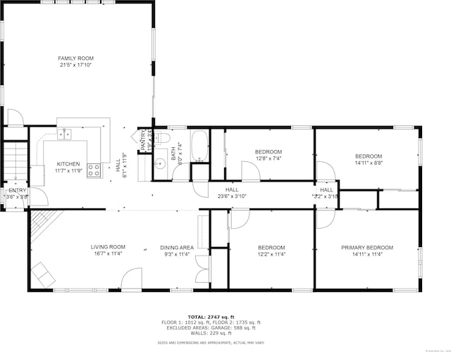 223 Beach Rd, Wolcott, CT 06716 - view of home floor plan