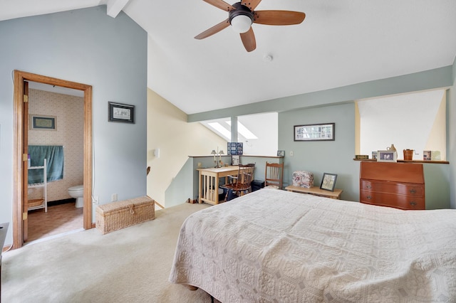 472 Carriage Dr Unit 472, Southington, CT 06489 - bedroom with carpet floors, high vaulted ceiling, and ceiling fan
