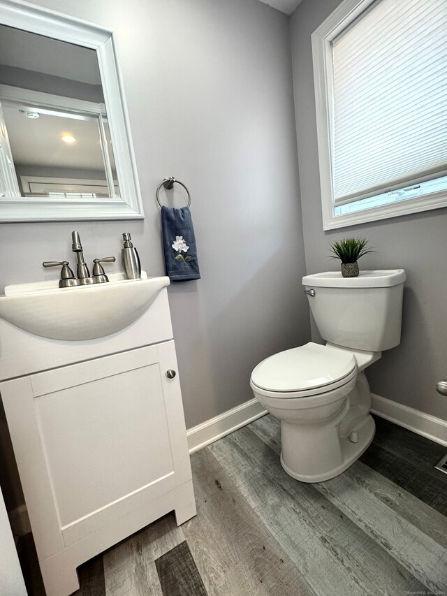 25 Milesfield Ave, Milford, CT 06460 - bathroom with wood finished floors and vanity