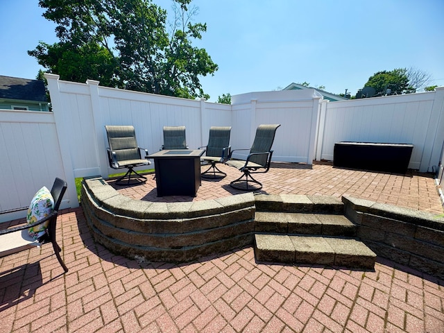 25 Milesfield Ave, Milford, CT 06460 - view of patio with an outdoor fire pit