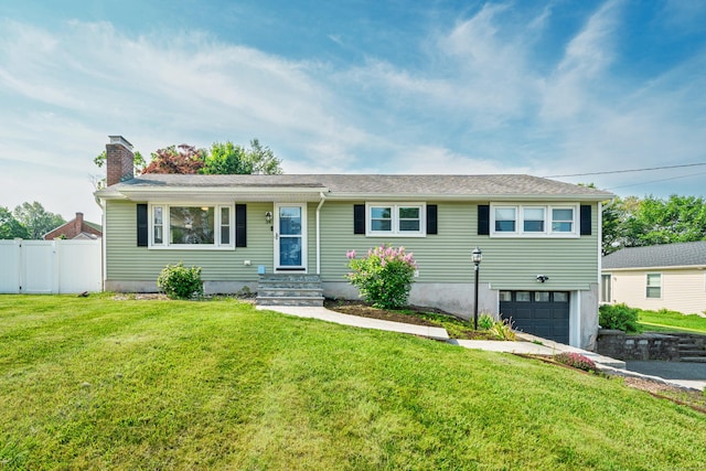 34 Fox Hill Rd, Wethersfield, CT 06109 - ranch-style home featuring an attached garage, a chimney, and driveway