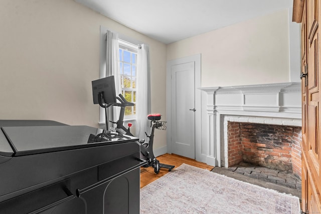 517 Wolcott Hill Rd, Wethersfield, CT 06109 - office area with light wood-type flooring and baseboards