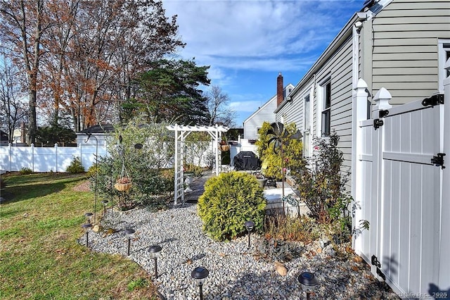 104 Bay Ave, New Britain, CT 06053 - view of yard featuring a pergola