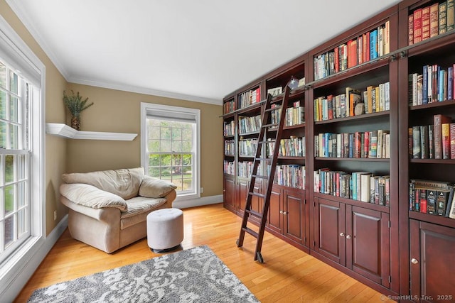 16 Oak Blf, Avon, CT 06001 - living area featuring ornamental molding and light wood-style floors