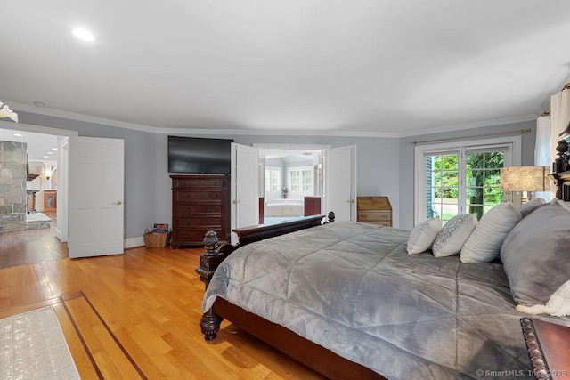 16 Oak Blf, Avon, CT 06001 - bedroom featuring light wood finished floors and ornamental molding