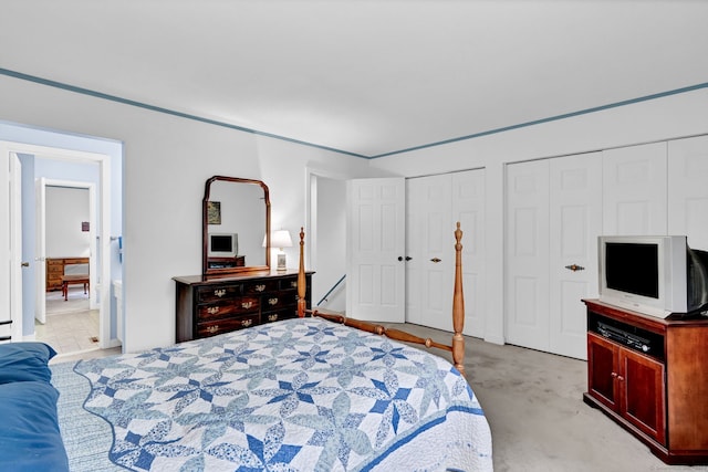 24 Farmington Chase Cres, Farmington, CT 06032 - bedroom featuring two closets and light carpet