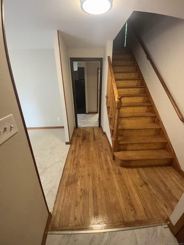 33 Hillsdale Dr, Ellington, CT 06029 - stairs with hardwood / wood-style flooring and baseboards