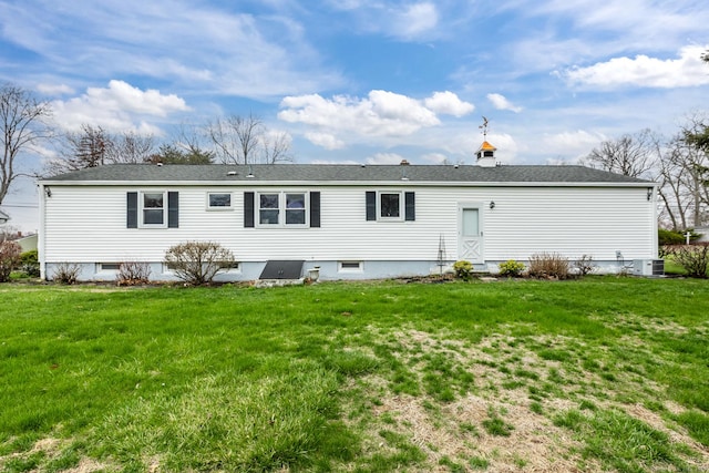 192 Hilton Dr, South Windsor, CT 06074 - rear view of house with central AC and a lawn