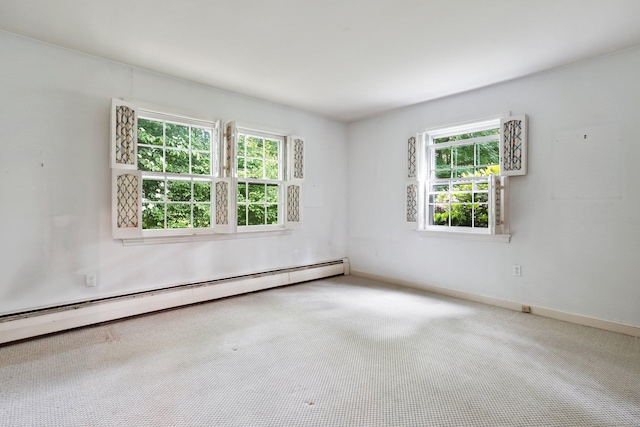 345 Hollow Tree Ridge Rd, Darien, CT 06820 - empty room with a baseboard radiator, plenty of natural light, carpet, and baseboards