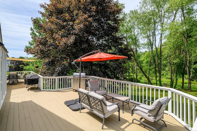 101 Railtree Hill Rd, Woodbury, CT 06798 - wooden terrace with a grill