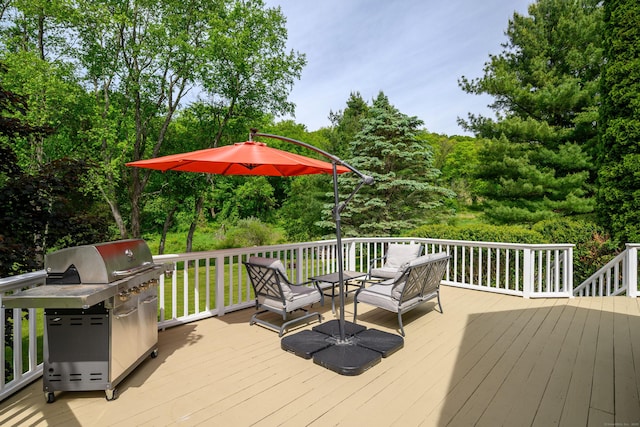 101 Railtree Hill Rd, Woodbury, CT 06798 - wooden deck with a grill