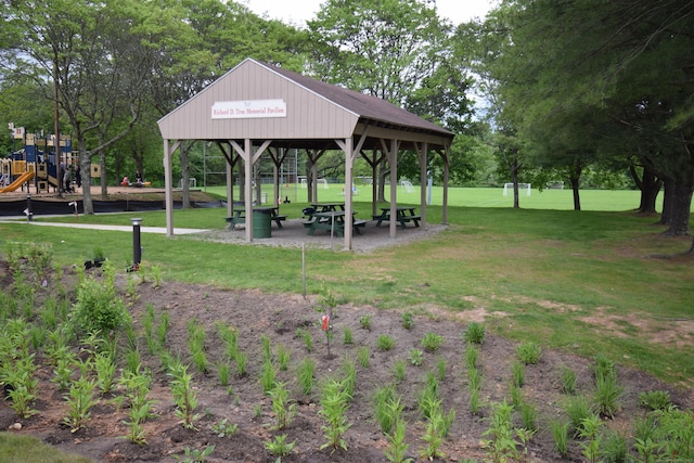 15 Valley Brook Rd, Branford, CT 06405 - view of property's community with a gazebo and a lawn