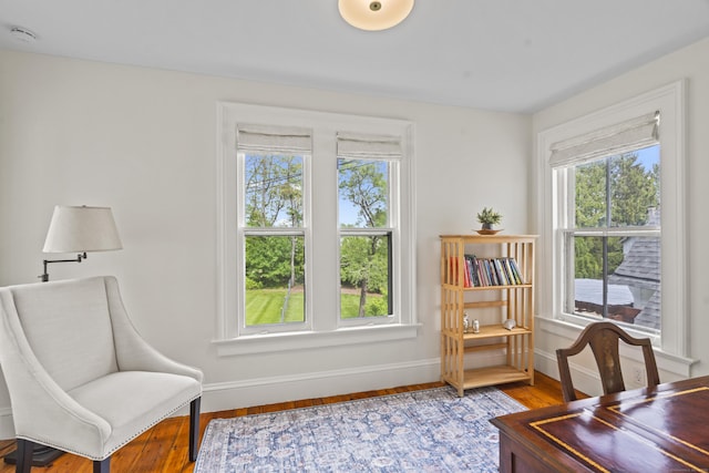 131 Elm St, Guilford, CT 06437 - office area with healthy amount of natural light and wood finished floors