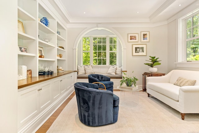 80 Compo Rd N, Westport, CT 06880 - living area featuring ornamental molding and baseboards