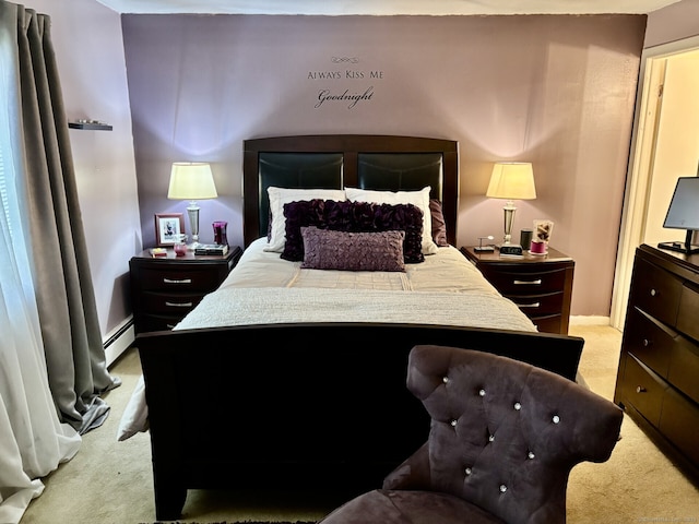 309 High Path Rd Unit 309, Windsor, CT 06095 - bedroom with light colored carpet and a baseboard heating unit