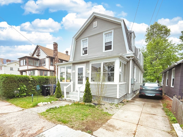 124 Richards St, West Haven, CT 06516 - dutch colonial featuring entry steps, a gambrel roof, and driveway