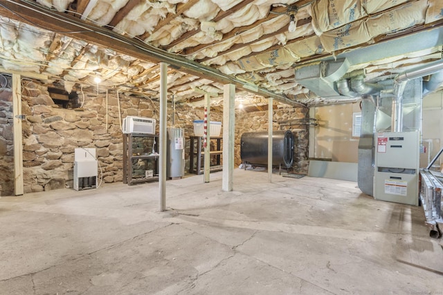 30 Buena Vista St, Farmington, CT 06085 - unfinished below grade area with heating fuel, water heater, and heating unit