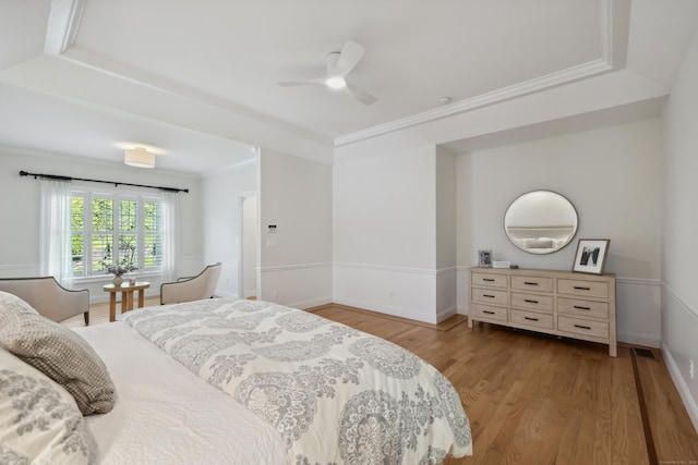 35 Bart Dr, Canton, CT 06019 - bedroom with wood finished floors, baseboards, crown molding, and ceiling fan
